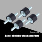 Keenso 4pcs M6 Supports d'Isolation en Caoutchouc, Anti-vibrations d'Isolateur Amortisseur de Pompe à Compresseur d'Air avec Vis Keenso 4pcs M6 Supports d'Isolation en Caoutchouc, Anti-vibrations d'Isolateur Amortisseur de Pompe à Compresseur d'Air avec Vis