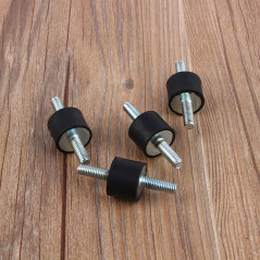Keenso 4pcs M6 Supports d'Isolation en Caoutchouc, Anti-vibrations d'Isolateur Amortisseur de Pompe à Compresseur d'Air avec Vis