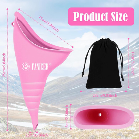 Yagaspantery Urinoir Femme, Pisse Debout pour Femme,Urinoir Portable pour Femme réutilisable,Urinoir en Entonnoir pour en Plein