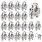 20 Pièces Serre Cable Acier M3 Serre Cable Inox 304 U Boulon Clip de Câble Métalliques pour Câble Métallique en Acier de 3 mm Co 20 Pièces Serre Cable Acier M3 Serre Cable Inox 304 U Boulon Clip de Câble Métalliques pour Câble Métallique en Acier de 3 mm Co