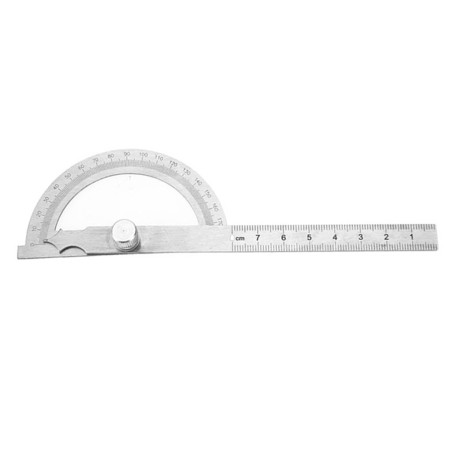 Goniomètre en acier Inoxydable, Inoxydable acier Rapporteur Chercheur Goniomètre à Rapporteur, 15 Cm Règle 180 degrés Outil de M