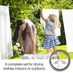 Huayue Câble En Acier Inoxydable 2mm x 10m Avec Enduite De Pvc, Fil Suspendu De Cadre Fil De Suspension En Acier Inoxydable Avec