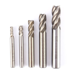 Fraise CNC, Fraise à queue cylindrique HSS CNC, Foret de fraisage à queue cylindrique 4 / 6 / 8 / 10 / 12 mm, pour centre de tra