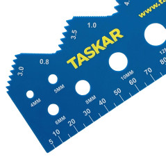 Taskar Règle de jauge de filetage et diamètre de vis (métrique)