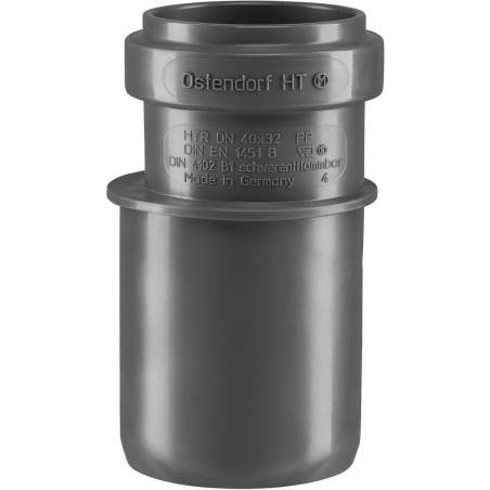 Ostendorf K12996 Reduzierung f. Abflussrohr HT 40/32 Réduction pour tuyau de vidange, gris, DN40/32