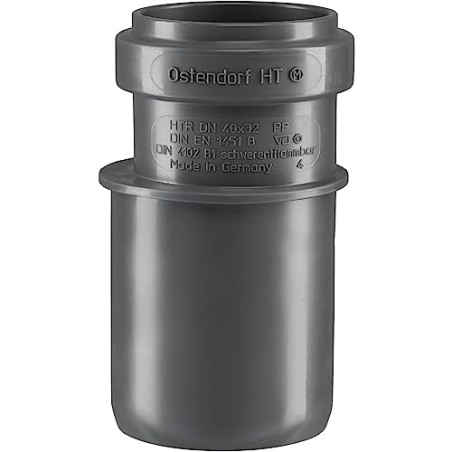 Ostendorf K12996 Reduzierung f. Abflussrohr HT 40/32 Réduction pour tuyau de vidange, gris, DN40/32