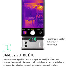 Flir One - Caméra Thermique pour Smartphones iOS (iPhone 14 ET Versions Antérieures avec Port Lightning), Super Résolution 240x1