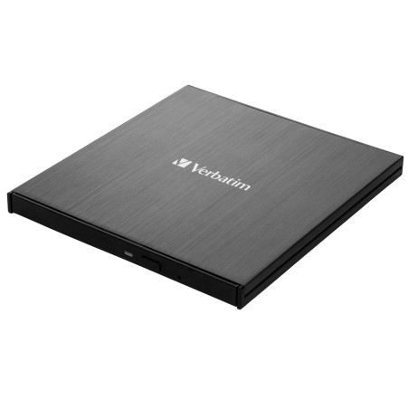 VERBATIM Graveur Blu-ray externe Slimline noir USB 3.1 Gen 1 avec connexion USB-C I Lecteur Blu-ray I Graveur Blu-ray externe co