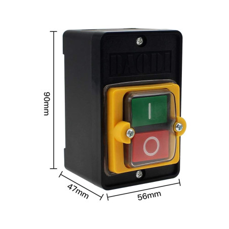 TXErfolg AC220V / 380V 10A Bouton poussoir de poussoir / désactivé sur l'eau / désactivé pour machines textiles mécaniques - 2pc