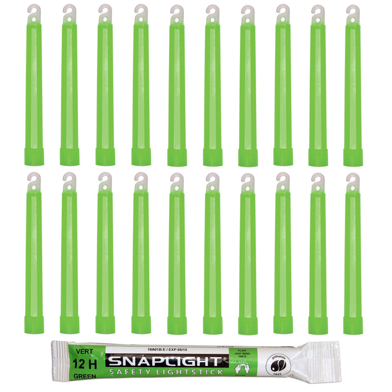 Cyalume SnapLight Vert 15cm Bâton Lumineux Glow Stick Light Stick Fluorescent Durée 12 heures (Boîte de 20) Cyalume SnapLight Vert 15cm Bâton Lumineux Glow Stick Light Stick Fluorescent Durée 12 heures (Boîte de 20)