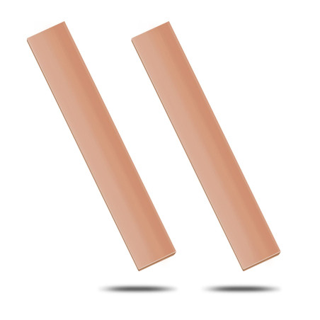 CHSEROK 105mm x 20mm x 3mm Métal Barres en Cuivre T2 Cuivre Rouge, Plaque Barre en Cuivre peut être Utilisée pour L'usinage, la