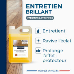 STARWAX - Entretien Brillant pour Parquets et Sols Stratifiés - Nettoie et Ravive la Brillance - Non Glissant - Sans Rinçage - F