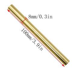 Her Kindness Lot de 2 barres rondes en laiton 8 mm - En laiton massif - 8 mm x 100 mm - Pour modèle RC et bricolage