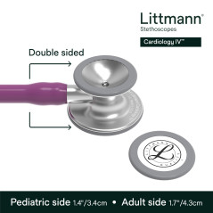3M Littmann Stéthoscope de diagnostic Cardiology IV, pavillon standard, tubulure prune, 69 cm, 6156