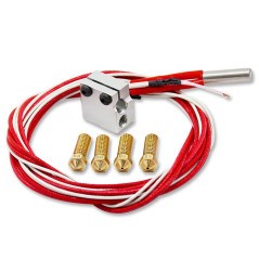 DollaTek Extrudeuse Hotend 1.75mm en métal V6 DIY kit comprendre Buse d'extrudeuse et Bloc de chauffage et Thermistance 100k et 
