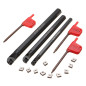 Maizoon Support de Tour CNC Pour Outil de Tournage Barre D'alésage 3 Pièces S07K-SCLCR06 S10K-SCLCR06 S12M-SCLCR06 + 10 Inserts 