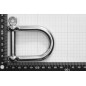 Dutyhook Boulon à oeil en acier inoxydable AISI 316, Ronde, M10, Argenté, 10mm, 40mm, 54mm, 3350kg, Unité