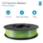 ICE FILAMENTS, Illusion+ Filament (Silk PLA), Filament d'imprimante 3D, 1.75mm, 0.75kg, Blue+NeonYellow (Bleu+Jaune) ICE FILAMENTS, Illusion+ Filament (Silk PLA), Filament d'imprimante 3D, 1.75mm, 0.75kg, Blue+NeonYellow (Bleu+Jaune)