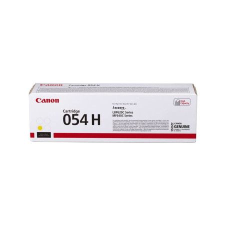 Canon Cartridge 054 H Y TONER Jaune Rendement 2300 PAGES (Emballage carton)