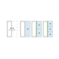 APS GN couvercle 53 x 16,2 cm acier inoxydable