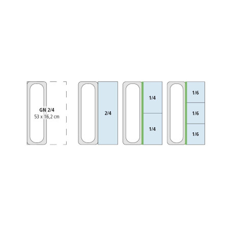 APS GN couvercle 53 x 16,2 cm acier inoxydable