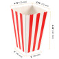 SEUNMUK 120 boîtes de pop-corn en papier rayé, 280 g/m², mini sacs de pop-corn en carton, petites boîtes de bonbons en papier, p SEUNMUK 120 boîtes de pop-corn en papier rayé, 280 g/m², mini sacs de pop-corn en carton, petites boîtes de bonbons en papier, p