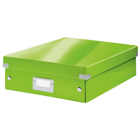 Leitz, Boîte à Compartiments Click et Store A4, Format Medium, Rangement Flexible 2-4 Compartiments, Superposable, Finition PP,