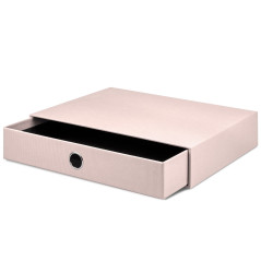 Rössler Papier 1524452580 - S.O.H.O. Boîte à tiroirs pour DIN A4, avec trou de poignée, Powder, 343 x 250 x 65 mm, 1 pièce