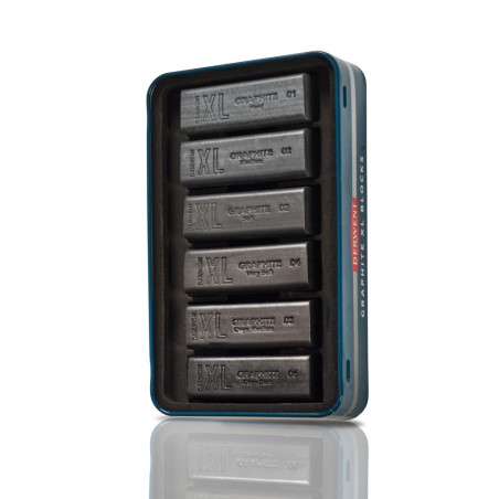 DERWENT Graphite - Boîte de 6 Craies Graphite Aquarellables au Format XL (60 mm), pour Croquis / Dessin / Marques Expressives, Q