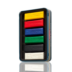DERWENT Inktense - Boîte de 6 Craies de Couleurs Aquarellables au Format XL (60 mm), pour Croquis / Dessin / Marques Expressives
