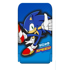 Batterie Portable Universelle 5 000 mAh magnétique sans câbles modèle Sonic Lets Roll Bleu, Charge avec câble et Support