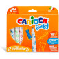 CARIOCA Marqueurs bébé pour enfants dès 2 ans - Encre super lavable et non toxique, pointe ronde bloquée, corps large et sûr, fa CARIOCA Marqueurs bébé pour enfants dès 2 ans - Encre super lavable et non toxique, pointe ronde bloquée, corps large et sûr, fa
