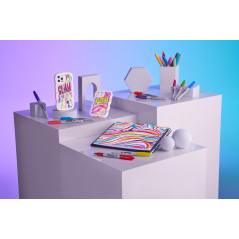 Sharpie Glam Pop Marqueurs permanents | Pointe fine pour des détails audacieux | Couleurs assorties | 5 feutres marqueurs