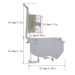 Borne Porte Fusible, Porte Fusible Din, Her Kindness 2 Pièces à Fusibles pour Rail DIN - Support de Sécurité Maison 220 V AC, Fu