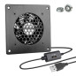 Ventilateur Panneau USB 80mm, BRIEFCEC-Système de Refroidissement Silencieux avec Contrôle de Vitesse Double Roulement à Billes 