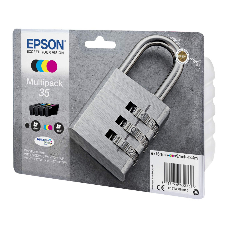 Cartouches d'encre d'origine pour Epson Workforce Pro, WF-4720, WF-4725, WF-4730, WF-4740 avec stylo à bille (multipack) Cartouches d'encre d'origine pour Epson Workforce Pro, WF-4720, WF-4725, WF-4730, WF-4740 avec stylo à bille (multipack)