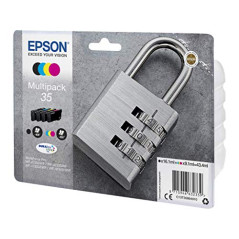 Cartouches d'encre d'origine pour Epson Workforce Pro, WF-4720, WF-4725, WF-4730, WF-4740 avec stylo à bille (multipack)