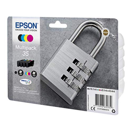 Cartouches d'encre d'origine pour Epson Workforce Pro, WF-4720, WF-4725, WF-4730, WF-4740 avec stylo à bille (multipack)