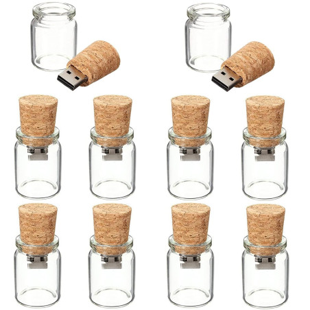 10pcs Drift Bouteille mignon USB Flash Drive Mémoire Stick U-Disk pouce du Bâton de rangement cadeau de Noël 4 Go