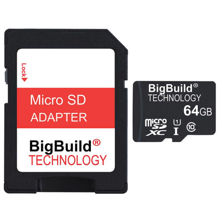 eMemoryCards 64Go Ultra Rapide Class 10 80Mo/s MicroSD SDXC Carte mémoire pour Samsung Galaxy Tab A SM-T550 Tablet | Adaptateur