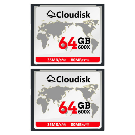 Cloudisk CompactFlash CF 2.0 pour Appareil Photo Reflex numérique, Appareil Photo numérique Vintage et équipement Industriel (64