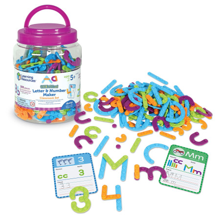 Learning Resources Kit pour la Classe de Construction de Lettres et de Chiffres Skill Builders, Compter, Alphabet, compétences n