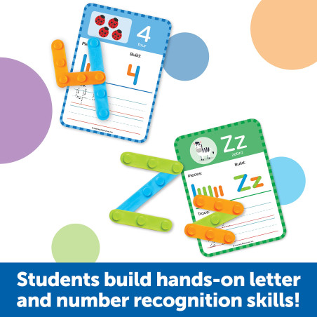 Learning Resources Kit pour la Classe de Construction de Lettres et de Chiffres Skill Builders, Compter, Alphabet, compétences n