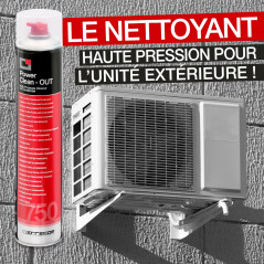 ERRECOM Power Clean - OUT, Nettoyant à Haute Pression pour Unité Extérieure Climatiseur, Bouteille Aérosol de 750 ml