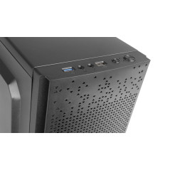 Tacens Anima AC6500, Boîtier PC Micro ATX Compact, Refroidissement par Mailles en Façade, Alimentation 500W, USB 3.0, Noir