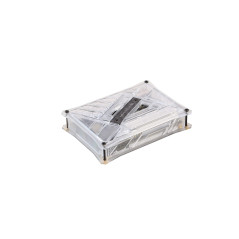 Khadas Boîte DIY Universelle - Compatible avec VIM3L/VIM3/VIM2/VIM1/Edge-V | Boîtier en Polycarbonate avec Plaque Métallique