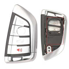 pour BMW Carte à Puce clé Coque 4 Boutons Remplacement Voiture clé étui pour BMW X5 X6 F15 X6 F16 G30 7 série G11 X1 F48 F39 (Fe