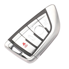 pour BMW Carte à Puce clé Coque 4 Boutons Remplacement Voiture clé étui pour BMW X5 X6 F15 X6 F16 G30 7 série G11 X1 F48 F39 (Fe