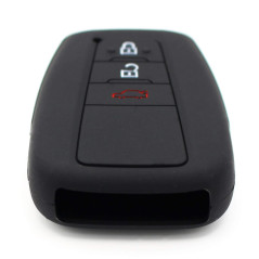 Coque de protection TE pour clé de voiture à 3 boutons en silicone (noir)