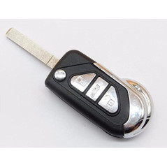 Clé Plip Compatible avec DS DS3 DS4 Berlingo 3 Boutons Coque Boitier de Télécommande @Pro-Plip